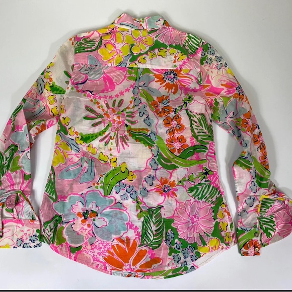 Lilly Pulitzer for Target Button Down Shirt - Nosie Posey, - Picture 3 of 11